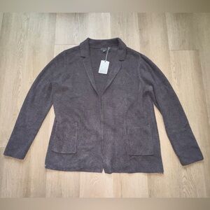 NWT Barefoot Dreams Women's CozyChic Lite Double Knit Notch Collar Cardigan XL